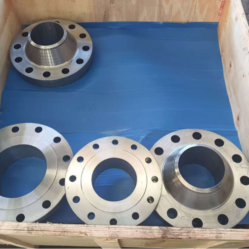 Plochý zváraný flanš s krkom, 304 nehrdzavejúca oceľ, horizontálny typ, zvárané spojenie, Gb štandard