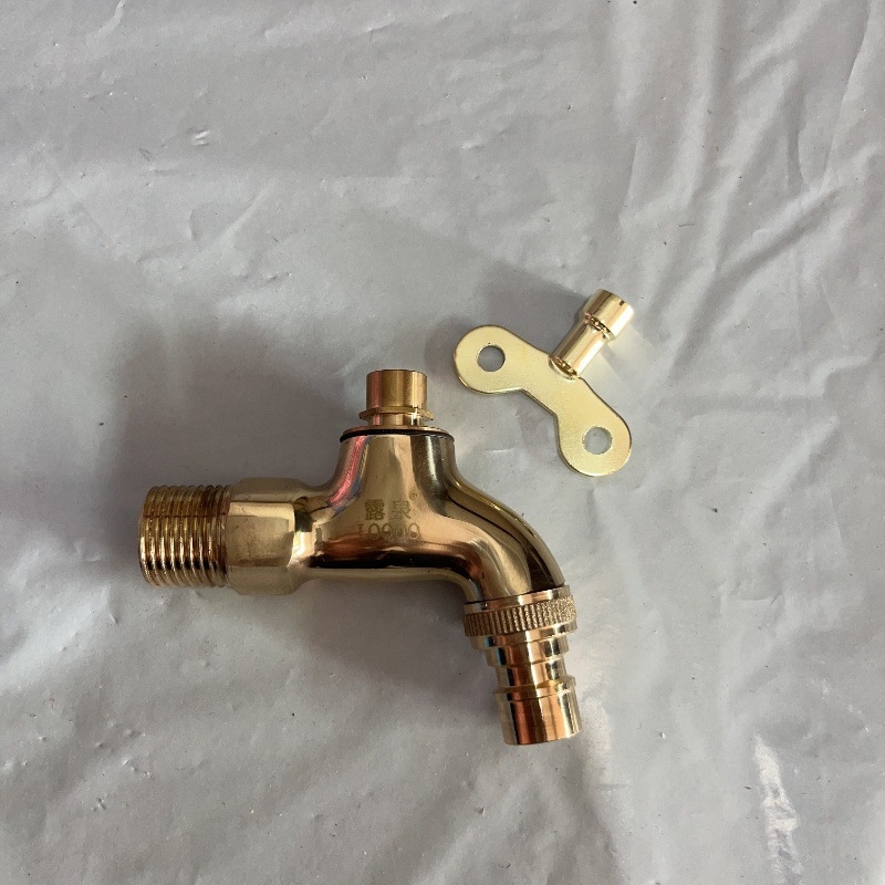 Falra szerelt mosógép csap, réz anyagú, indukciós nyitás, kerámia korongos szelep, egységsejt konstrukció, elektroplazált felület, Luquan Bathroom