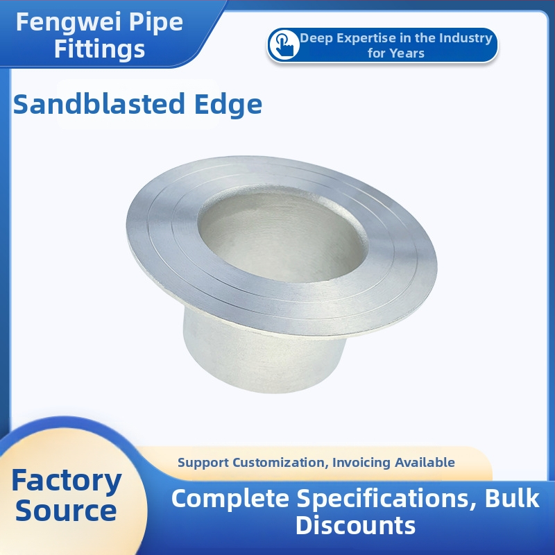 Transverzné zvárané priemyselné potrubné spojenie s prírubou, 304 nerezová oceľ, model Roll Sand Flanging, vysokotlaková odolnosť.