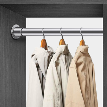 Nerđajući čelik, baza s flange, visoke noge za zavjesu tuša, držač ručnika i nosač kružne cijevi za garderobu – hardver dodatak