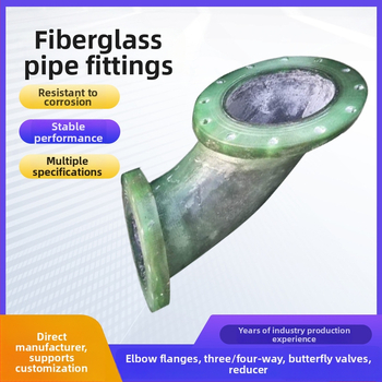 FRP spojky zo sklenených vlákien: T-diel, koleno, závitová príruba s variabilným priemerom; Materiál: FRP; Prevádzková teplota 0–150°C; Kvapaliny/plyny; Typ potrubia: iné tlakové rúry; Model: prispôsobený