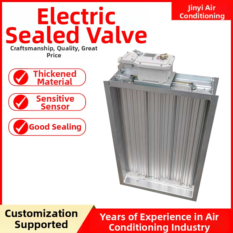 Elektrický hermetický ventil s vysokým objemom vzduchu, obojsmerný tok, elektrické poháňanie, určený pre vzduch