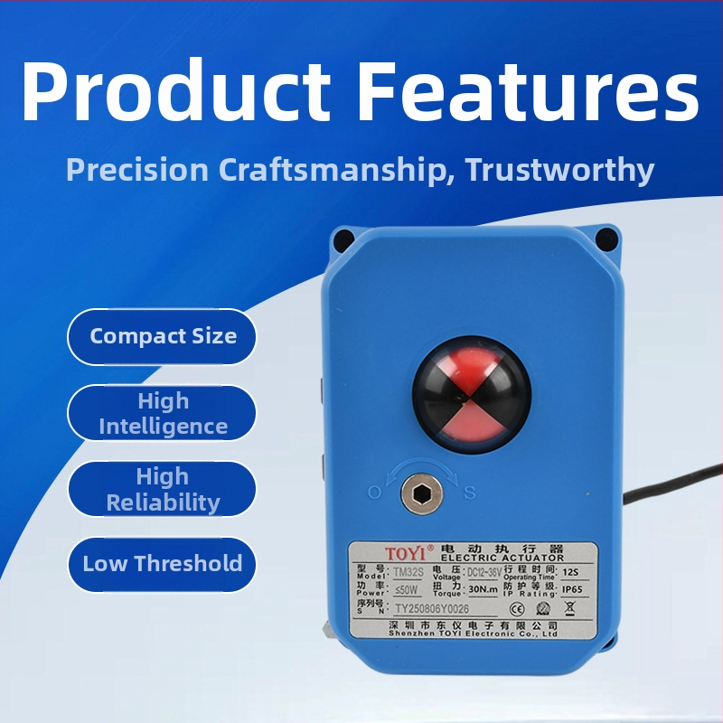 Elektrický nerezový guľový ventil DN32, trojdielne telo