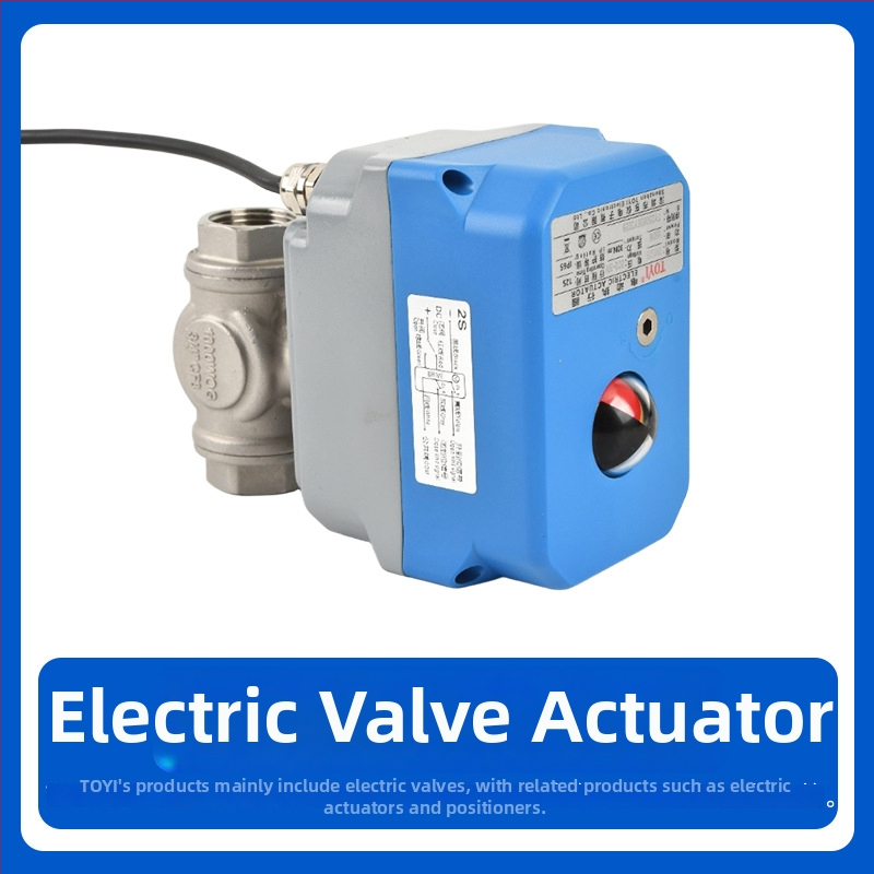 Elektrický nerezový guľový ventil DN32, trojdielne telo