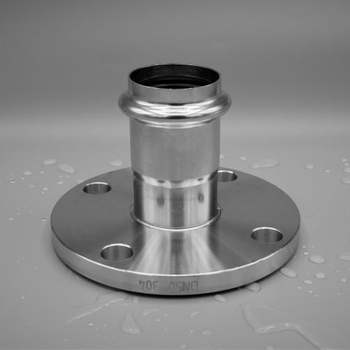 Тънкостенни неръждаеми водопроводни фитинги с фланцова седалка и двойно закрепване, 304 неръждаема стомана