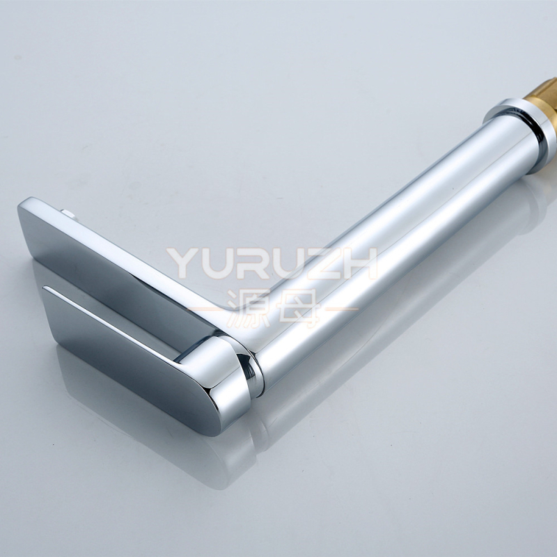 Slavina za umivaonik, mesingovo tijelo, miješalica, ugradnja ispod umivaonika, keramički disk ventil, jednoručni upravljač