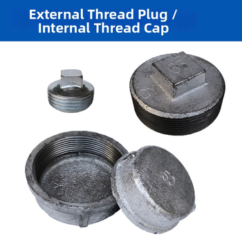 Oceľová zátka na potrubie s vonkajším závitom a vnútorným závitom, guľatá hlava rúry