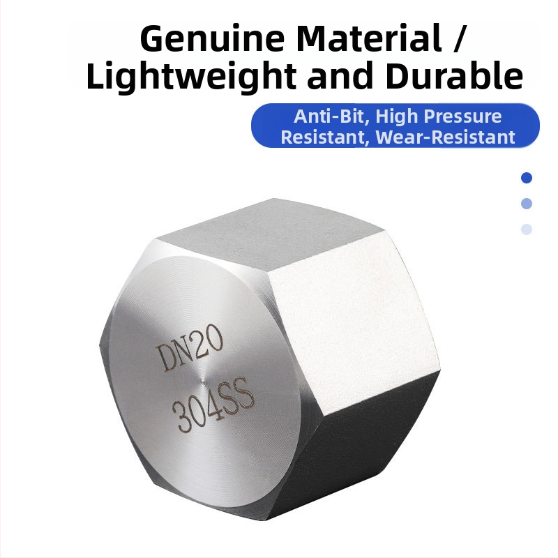 Vnútorná šesťuholníková zátka na rúre z nehrdzavejúcej ocele 304, hrúbka steny 5 mm, model: vnútorná šesťuholníková zátka 304, odolnosť voči kompresii