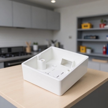 Povrchovo montovaná dvojdielna krabička na vypínač a zásuvku, PVC, nehorľavá, model 86