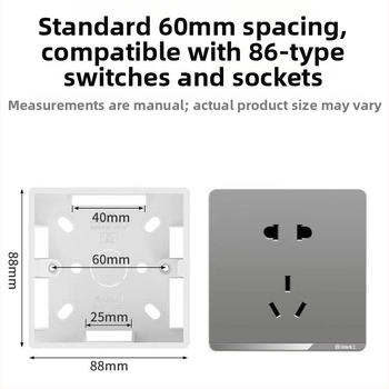 Povrchovo montovaná dvojdielna krabička na vypínač a zásuvku, PVC, nehorľavá, model 86