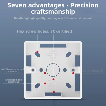 Povrchovo montovaná dvojdielna krabička na vypínač a zásuvku, PVC, nehorľavá, model 86
