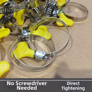 Nerezová oceľová objímka na hadicu s rukoväťou, nastaviteľná 13–44 mm, hrúbka steny 1 mm, prvotriedna trieda