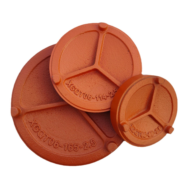 Drážkový spoj na potrubie – duktilný liatin, Shengxing, kategória: koncová zátka rúry