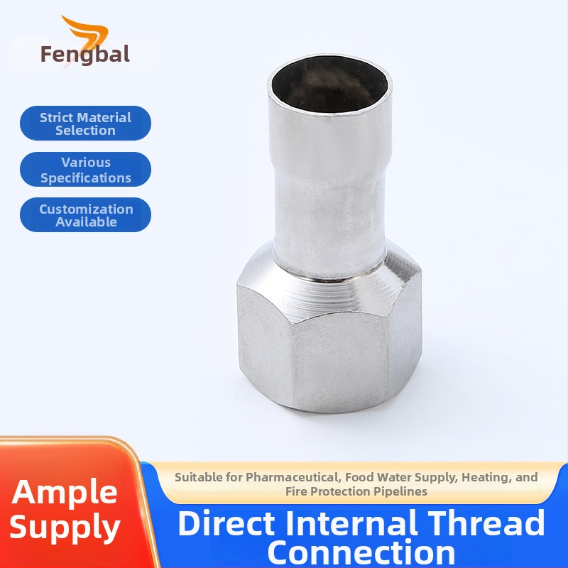 304 nerezová oceľová rúrová fiting s vnútorným závitom, tenkostenný, priamy spoj pre vodovod