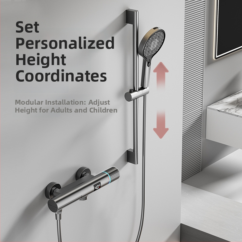 Top Spray Zuhanykészlet, réz kivitel, állandó hőmérséklet, beépített/falra szerelt/fúrásos telepítés, kevert víz kiáramlás