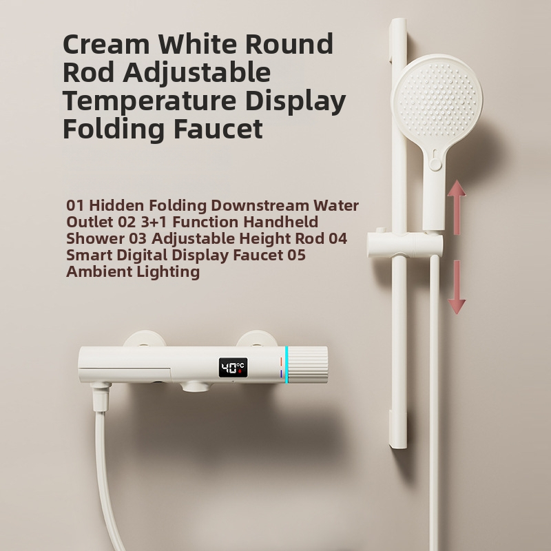 Top Spray Zuhanykészlet, réz kivitel, állandó hőmérséklet, beépített/falra szerelt/fúrásos telepítés, kevert víz kiáramlás