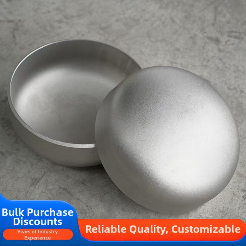 Nerezový zváraný koniec rúry, eliptická hlava v tvare motýľa, ploché dno, hrúbka steny 10 mm, vysokotlaková odolnosť