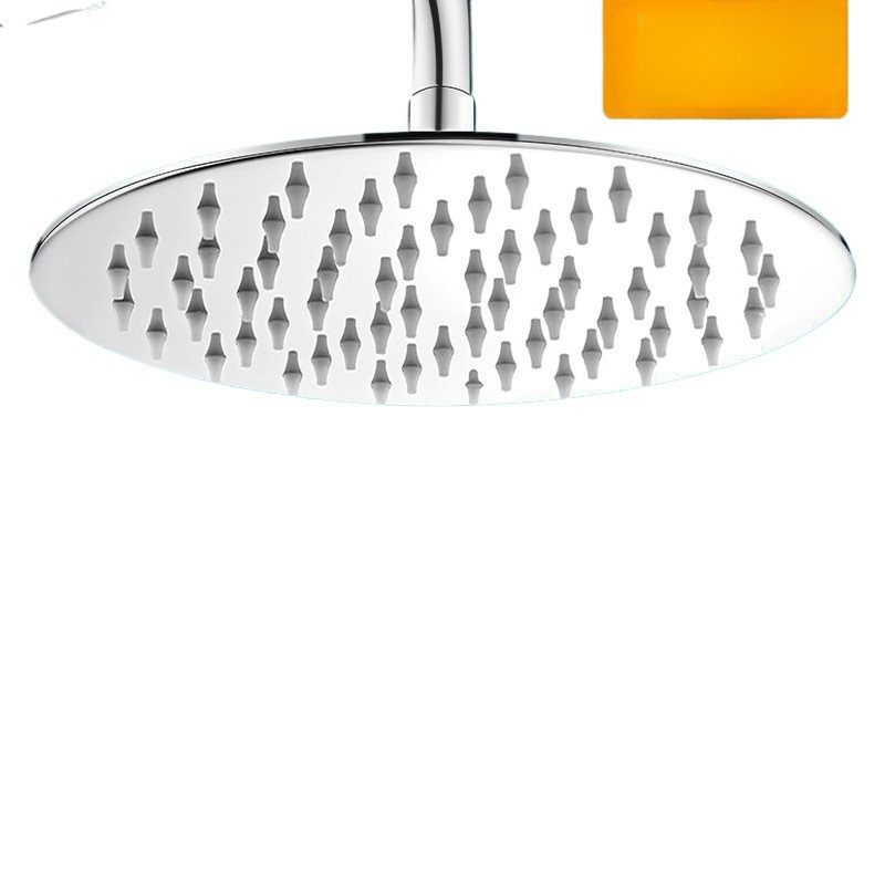 Set tuš glave s gornjim mlazom, nehrđajući čelik, okrugli oblik, univerzalni interfejs, kromirani završetak, lagani luksuz stil