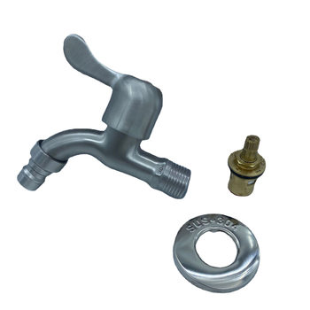 Robinet pentru mașina de spălat, oțel inoxidabil, montaj pe perete, diametrul șeii valvei 9,5 mm, model JLL-006