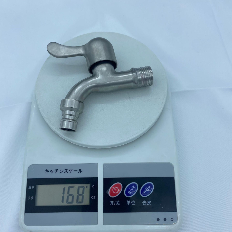 Robinet pentru mașina de spălat, oțel inoxidabil, montaj pe perete, diametrul șeii valvei 9,5 mm, model JLL-006