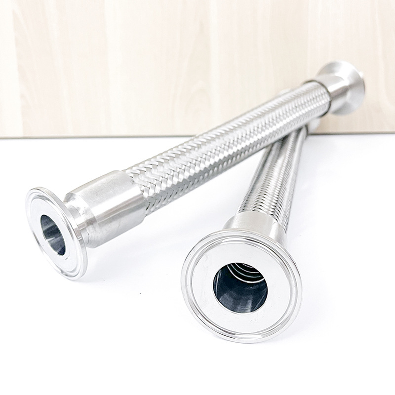 Sanitarni nehrđajući čelični brzo-spojni crijevo, model Quick-loading hose; Materijal: nehrđajući čelik; Klasa: sanitarna; Debljina zida: 1.5-2 mm