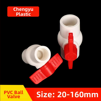PVC kuglasta ventil, navojni spoj, plastične vodovodne cijevi, veličine 20,25,32,40,50,63,75,90,110
