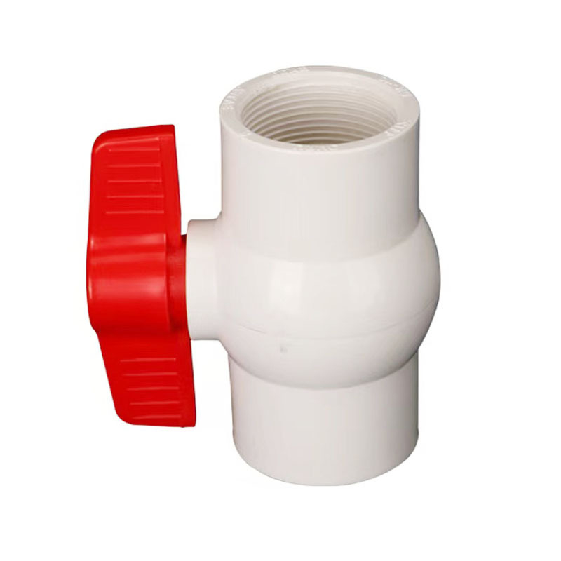 PVC kuglasta ventil, navojni spoj, plastične vodovodne cijevi, veličine 20,25,32,40,50,63,75,90,110