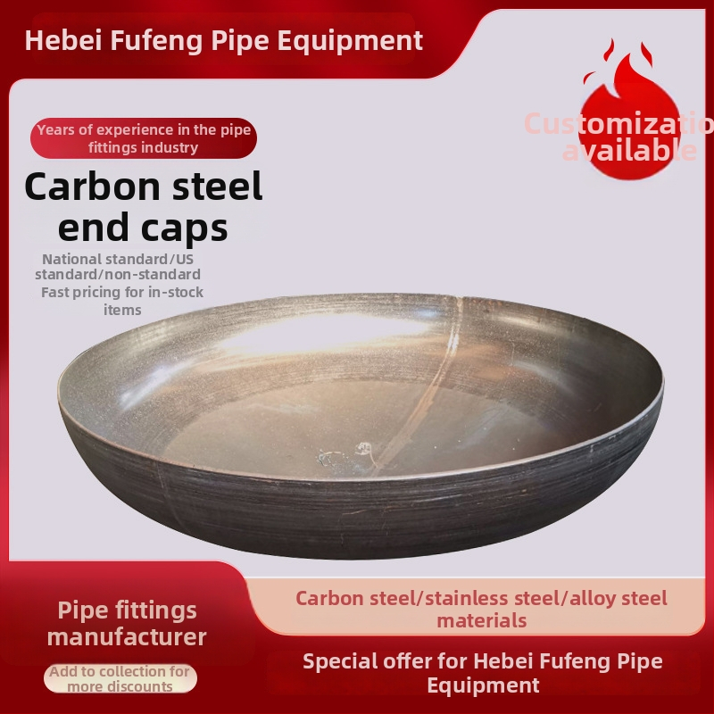 Koncovka rúry z uhlíkovej ocele, DN15, hrúbka steny 6 mm, pre tlakové nádoby