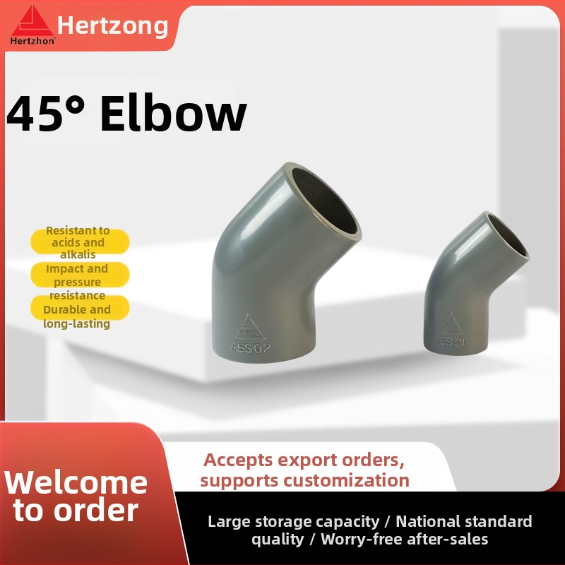 ABS 45° koljeno spoj za kanalizacijski sustav, Ø 20–200 mm, injekcijsko lijevanje, visoko tlačna otpornost