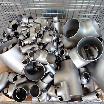 Nerezové oceľové koleno, lisované a zvárané, 90°, hrúbka steny 5 mm, GB/T12459-2017, DN100