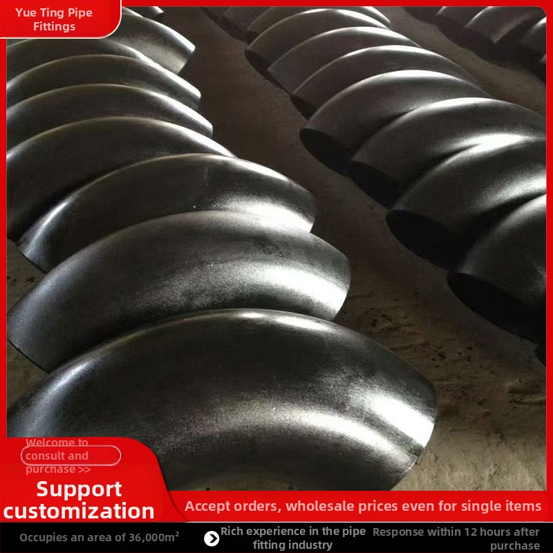 Nerezové oceľové koleno, lisované a zvárané, 90°, hrúbka steny 5 mm, GB/T12459-2017, DN100