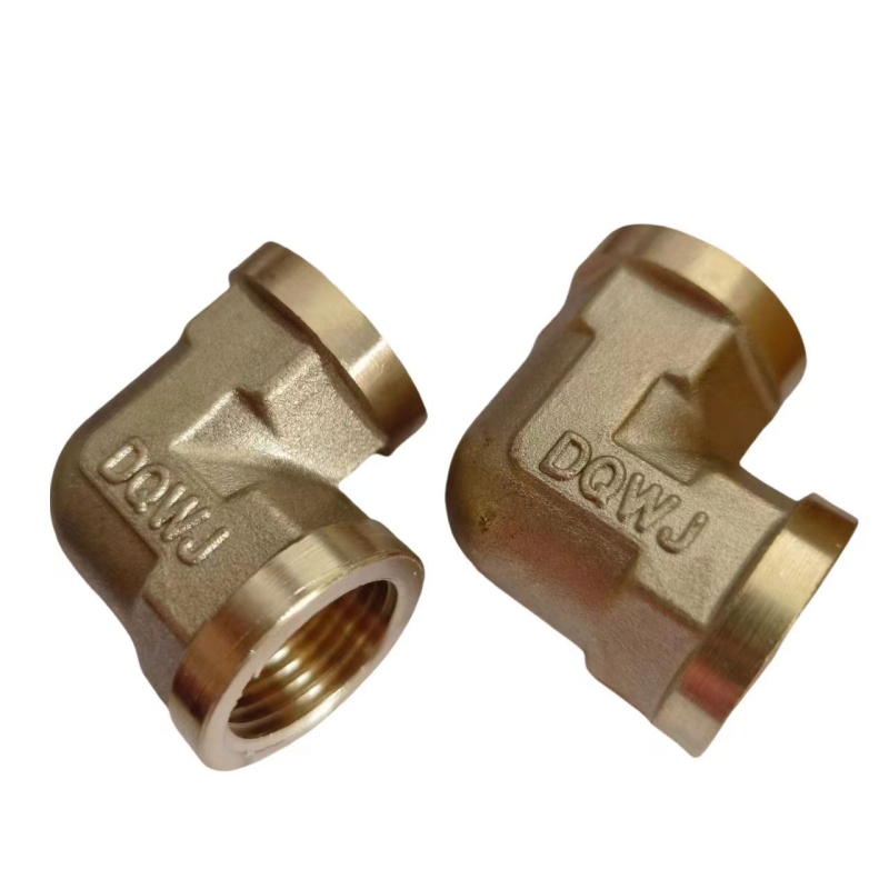 Meďový vnútorný závitový koleno, 90°, zosilnený, dvojitý vnútorný závit