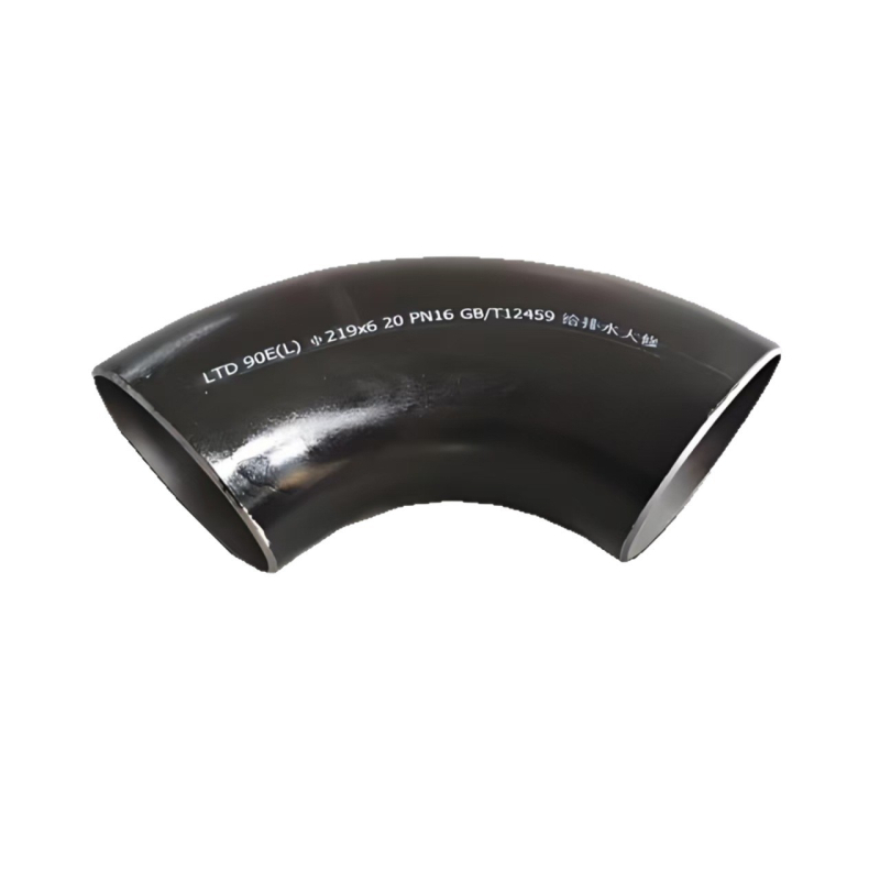 Oceľové koleno 90° z uhlíkovej ocele, zvárané pripojenie, DN15-DN4000, norma 12459