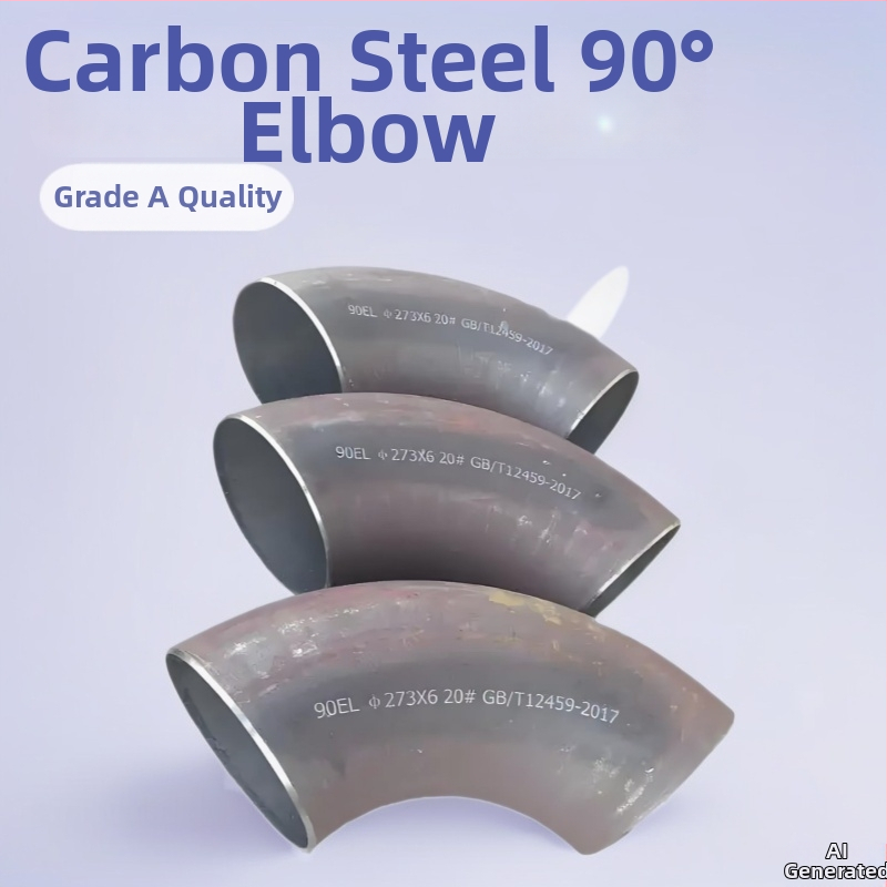 Oceľové koleno 90° z uhlíkovej ocele, zvárané pripojenie, DN15-DN4000, norma 12459