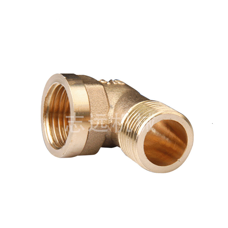 Meďový uhlový spoj s vnútorným a vonkajším závitom, model TWT-002, hrúbka steny 2, vysoká tlaková odolnosť