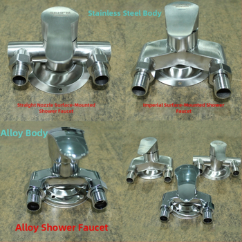 Nerezový sprchový miešací ventil s otvorenou montážou, keramická disková vložka, 0-100°C, 1.6 MPa, závitové pripojenie