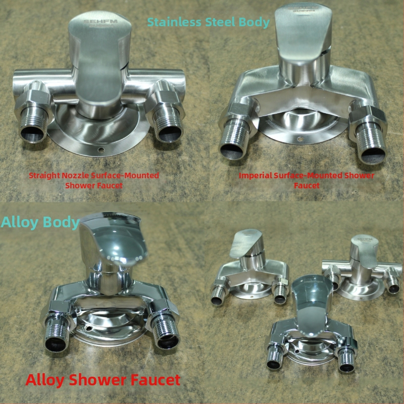 Nerezový sprchový miešací ventil s otvorenou montážou, keramická disková vložka, 0-100°C, 1.6 MPa, závitové pripojenie