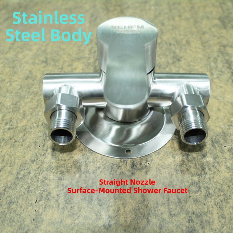 Nerezový sprchový miešací ventil s otvorenou montážou, keramická disková vložka, 0-100°C, 1.6 MPa, závitové pripojenie