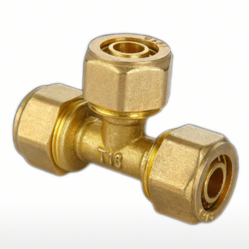 Bakarni cijevni spojovi za solarni bojler, model 1216, promjer 16 mm, debljina stijenke 1 mm, unutarnje i vanjske navoje, koljeno i T-spoj
