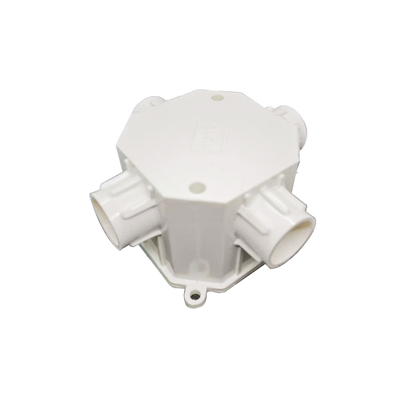 PVC oktogonalna ugrađena kutija za spojnice, model 60-70-80-100, debljina zida 2,5 mm, razred AAAAA