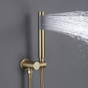 Χειροκίνητη κεφαλή ντους από χαλκό, κυλινδρικού σχήματος, λειτουργία βροχής, μοντέλο C-117, επιχρωμιωμένη επίστρωση