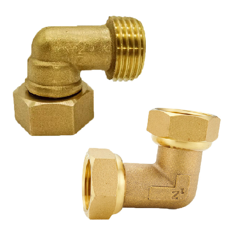 Meďový koleno spojka s dvojitou vnútornou a vonkajšou závou pre potrubie ohrievača vody, vysoká tlaková odolnosť