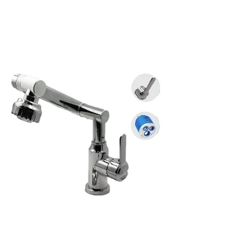 Lucky Cat slavina za umivaonik – miješalica, tijelo od nehrđajućeg čelika, keramički disk ventila, elektroplatinirani završetak, 1 MPa, 100°C, model Dh-21003-dd