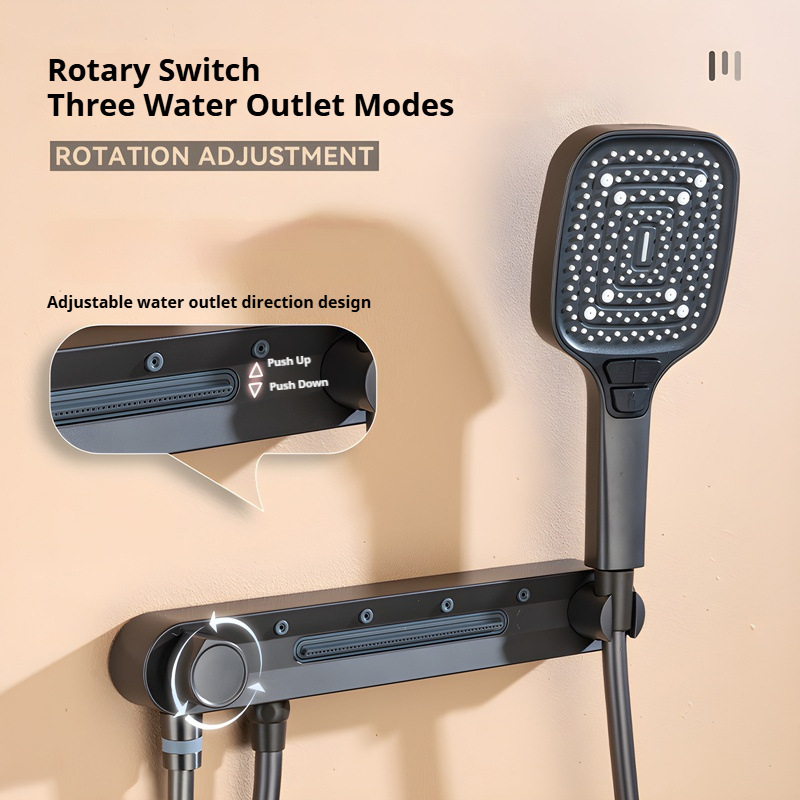 Rain tuš set, bakrena konstrukcija, jednostavan i elegantan dizajn.