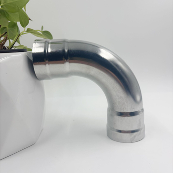 Nerezová oceľ 90° koleno s rovnakým priemerom, GB/T33926, hrúbka steny 0,8 mm, hrúbka potrubia 0,8–3,0 mm, hmotnosť 100 g