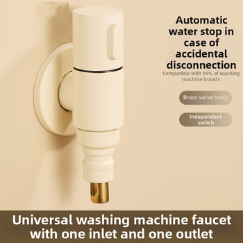 Mesingani kutni ventil za perilicu rublja, keramički disk ventila, 2 cm ulaz/izlaz, jedini hladni vodovod