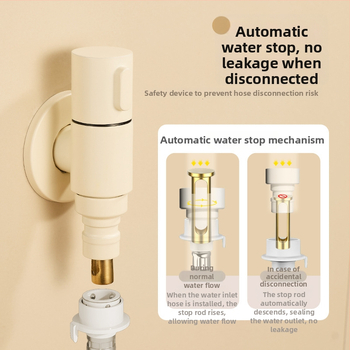 Mesingani kutni ventil za perilicu rublja, keramički disk ventila, 2 cm ulaz/izlaz, jedini hladni vodovod