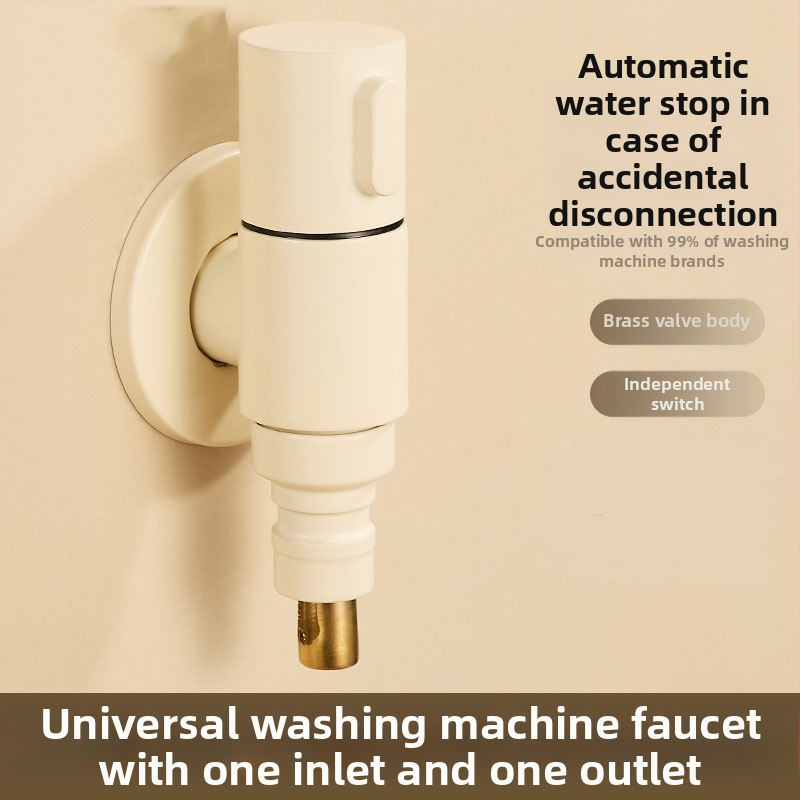 Mesingani kutni ventil za perilicu rublja, keramički disk ventila, 2 cm ulaz/izlaz, jedini hladni vodovod