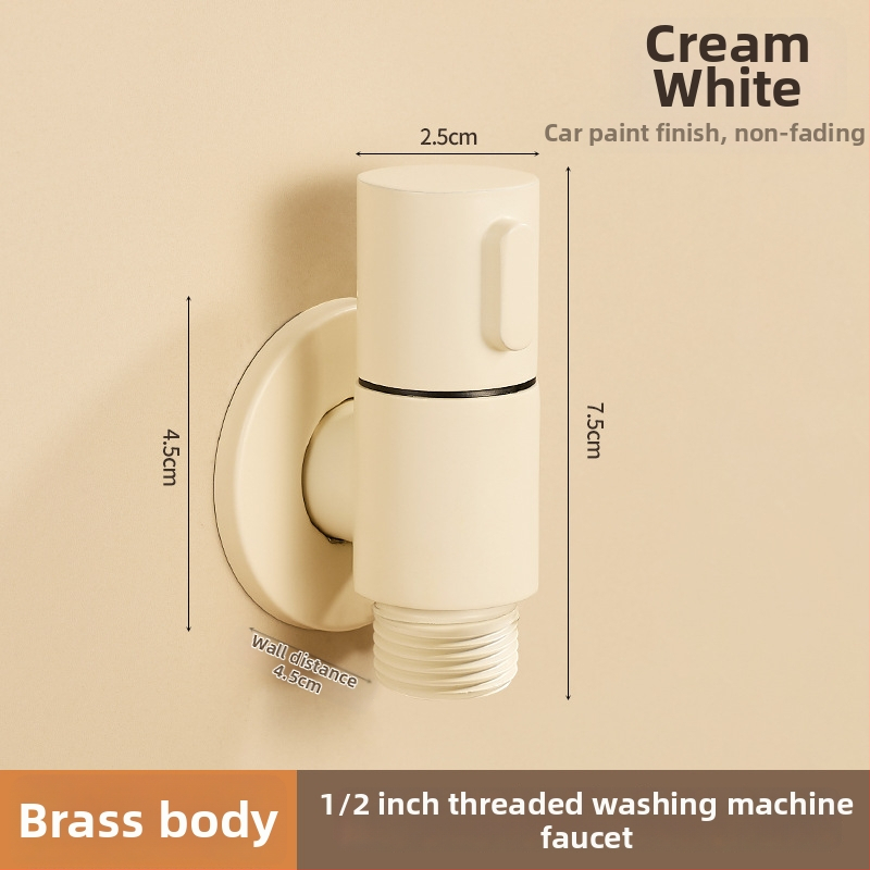 Mesingani kutni ventil za perilicu rublja, keramički disk ventila, 2 cm ulaz/izlaz, jedini hladni vodovod