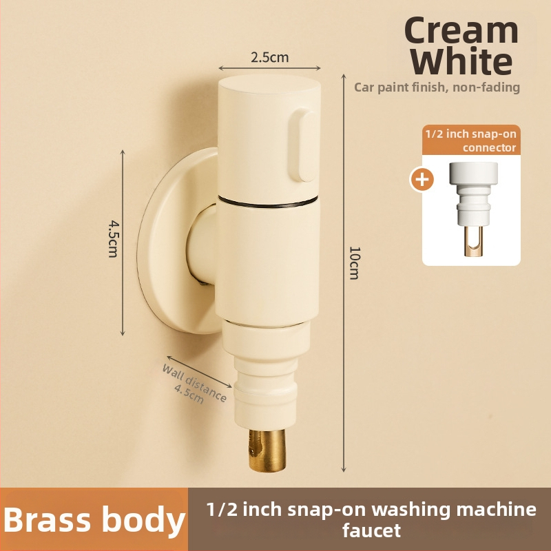 Mesingani kutni ventil za perilicu rublja, keramički disk ventila, 2 cm ulaz/izlaz, jedini hladni vodovod